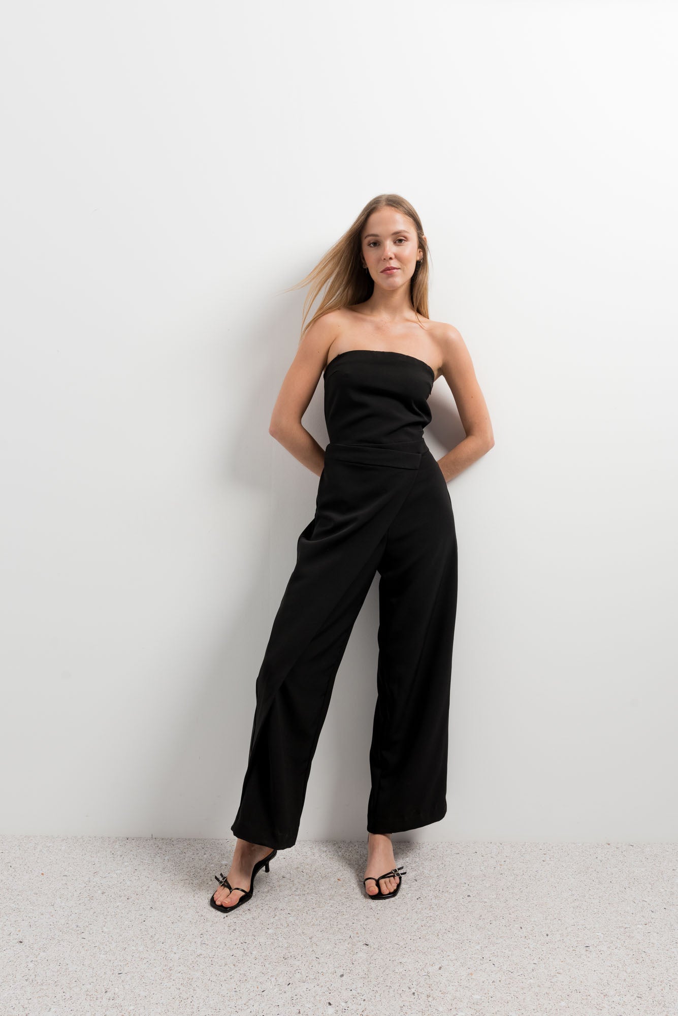 JUMPSUIT WITH WRAP PAREO PANTS