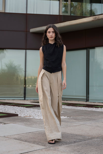 EXTRA WIDE LINEN TROUSERS