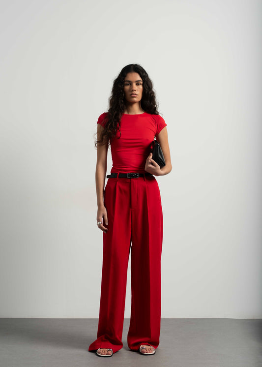 FLOWY TAILORED TROUSERS